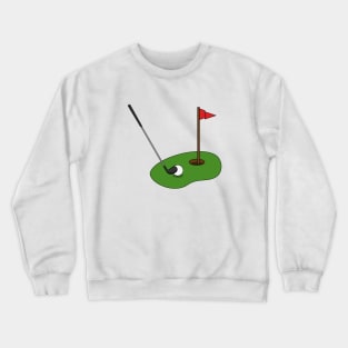 Golf Course Hole with Flag Crewneck Sweatshirt